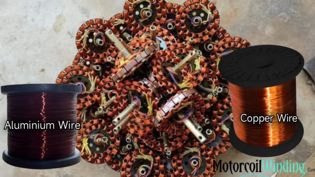 Copper and aluminium wire used in motor winding