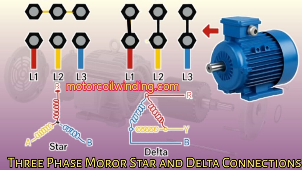 Star and Delta Connection in 3 Phase Motor