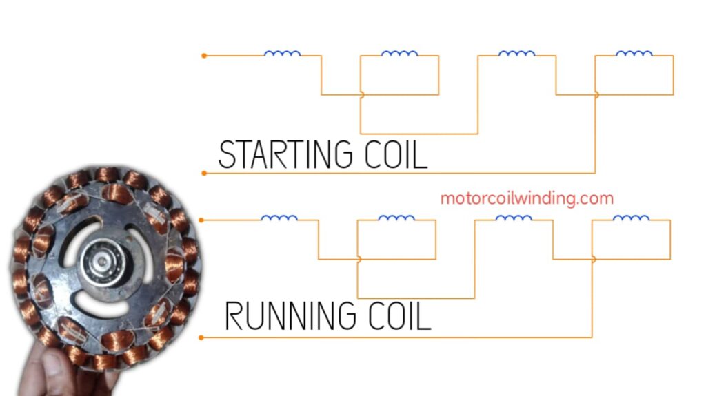 running starting coil connection daigram