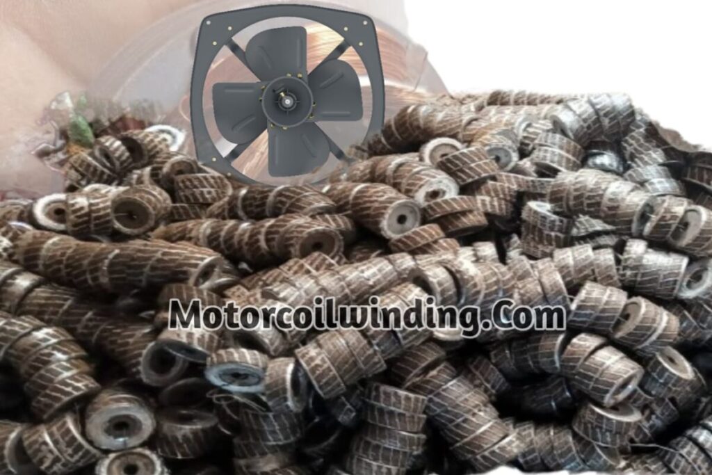 coil winding data for Farata fan motor with coil roter, pitch and wire gauge