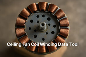technician rewinding fan coil by hand using copper wire