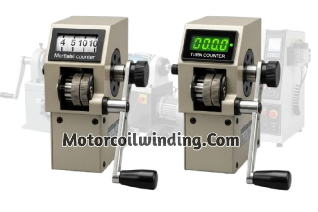 Mechanical vs digital turn counter used on coil winding machines