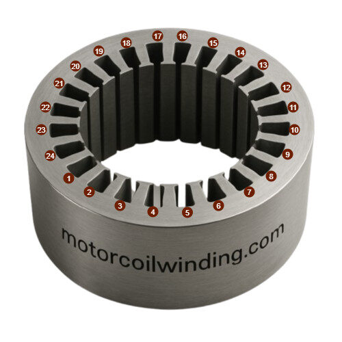 3-Phase AC Motor 24 slot stator