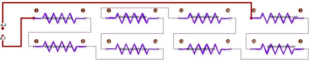 3-Phase AC Motor Delta First phase connection